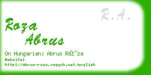 roza abrus business card